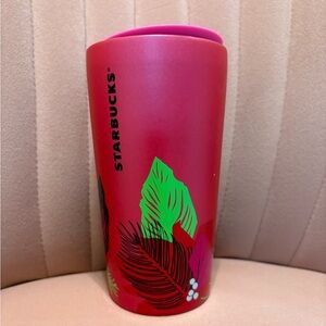 Starbucks Tumbler with Leaf Pattern